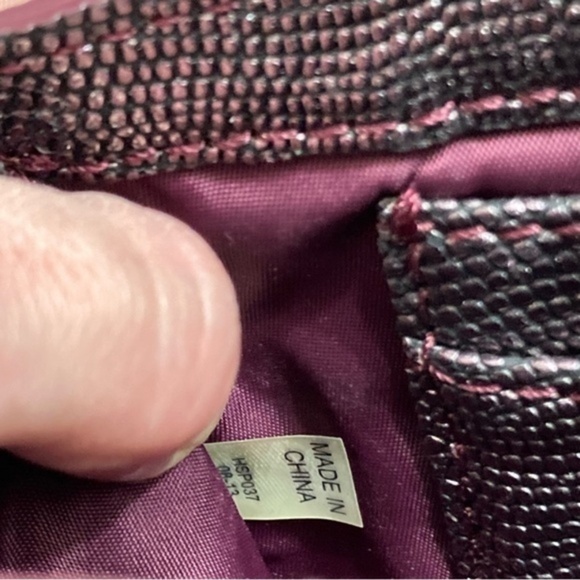 Tory Burch purple metallic textured leather mini envelope crossbody bag - Picture 5 of 8